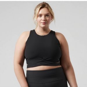 New with tags Athleta conscious cut out crop, black